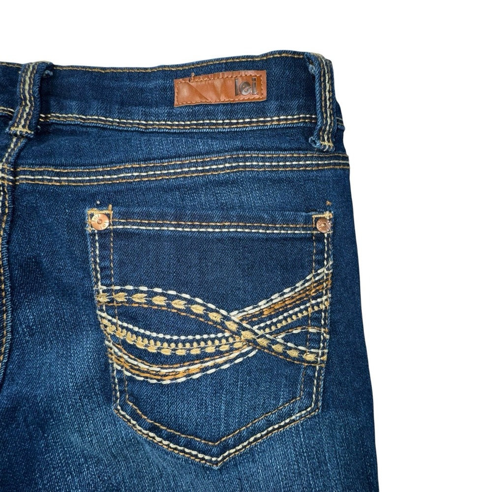 Lei Ashley Lowrise Slim Boot Jeans Flex Stone Wash Women 7 Reg Y2K - Picture 10 of 12